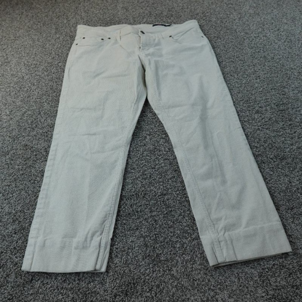 Vineyard Vines Pants Mens 38X26 White Corduroy 5 Pocket Jeans Flat Front Stretch